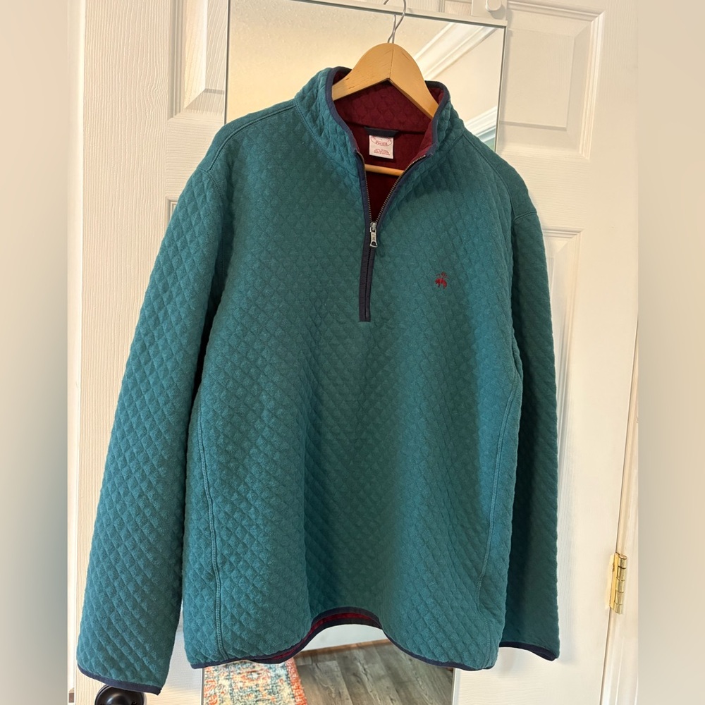Brooks Brothers Teal Zip-Up Sweater